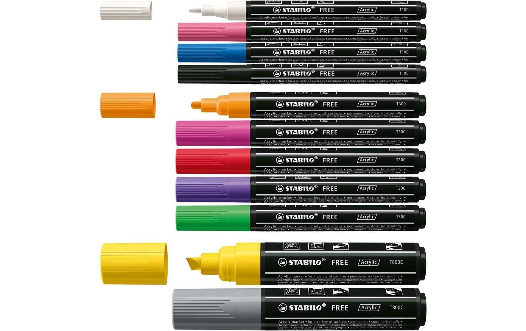 Acrylmarker Free Acrylic Starter Kit 11-EtuiEtui mit 11 Markern