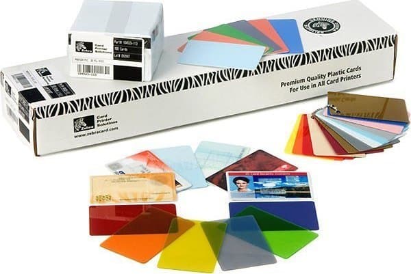 Zebra Premier - Polyvinylklorid (PVC) - 40 mille - hvit - CR-80 Card (85.6 x 54 mm) 350 kort kort
