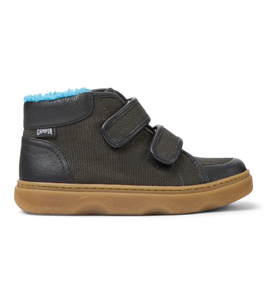 Tênis de couro cinza Camper Kiddo