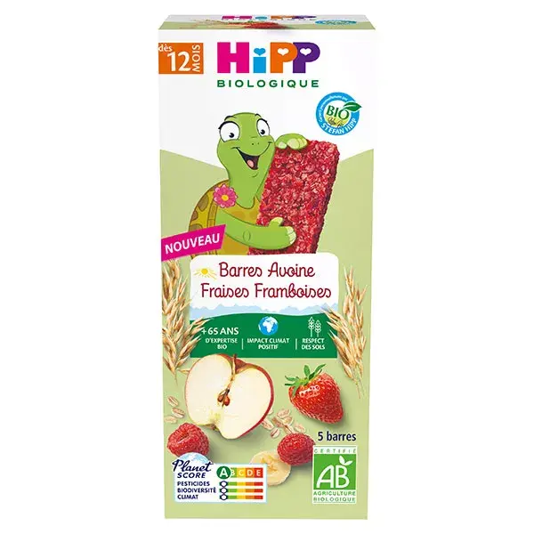 Barras de Aveia Orgânica Hipp com Morangos e Framboesas 5x20g