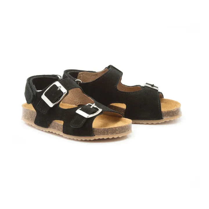 Pèpè Two Con Me - Sandales Boucles Doubles | Noir