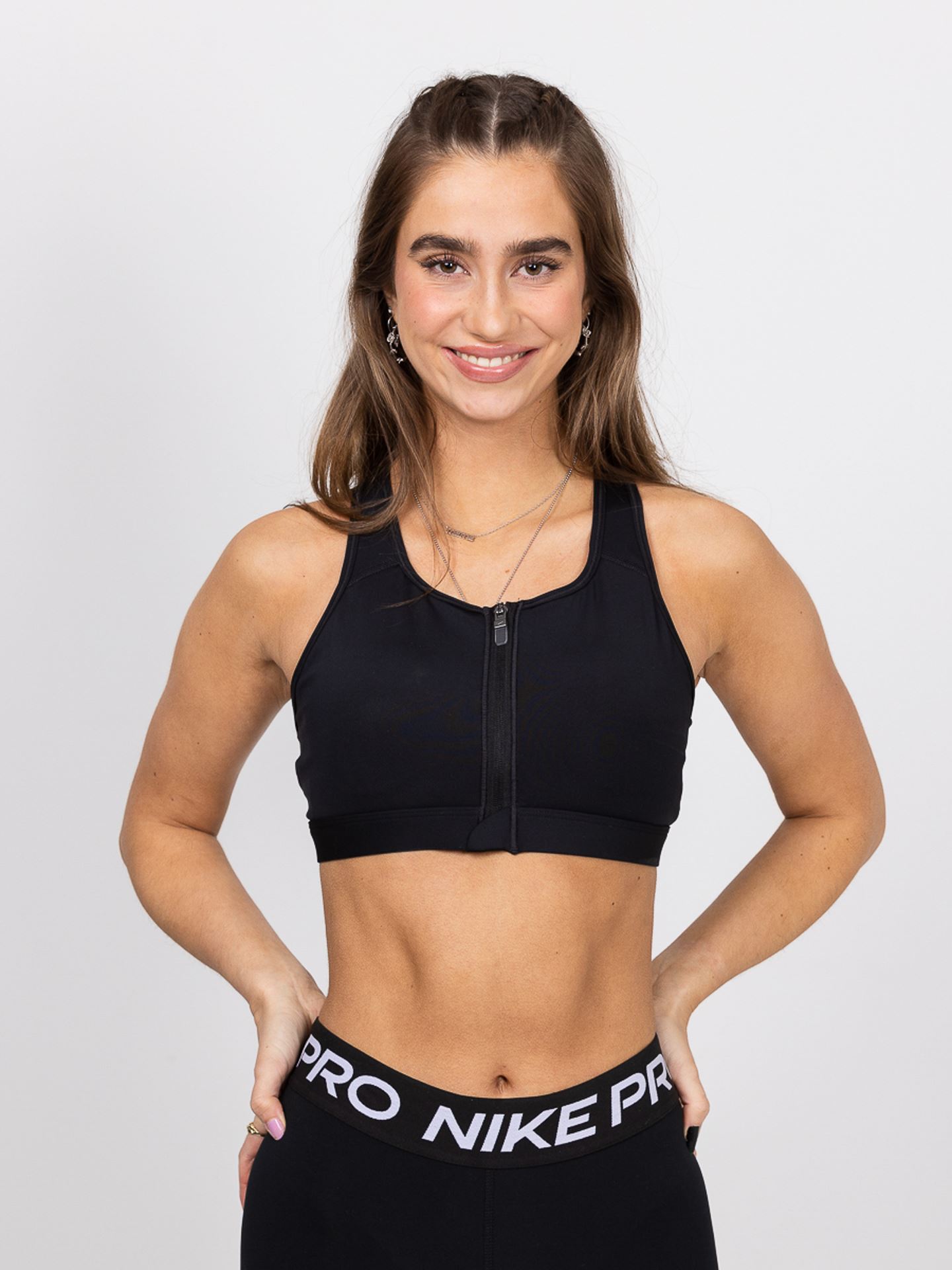 DF Swoosh Zip-Front Bra
