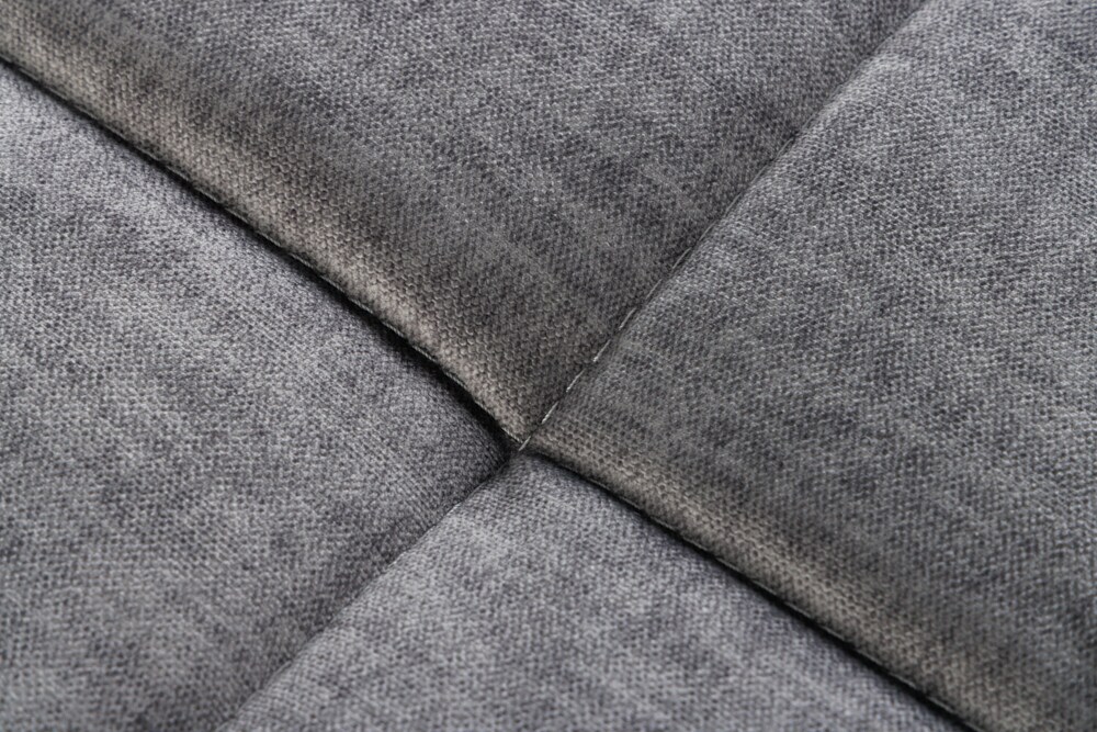 riess-ambiente Hocker MARRAKESCH - 110cm grau Samt mit Ziersteppung