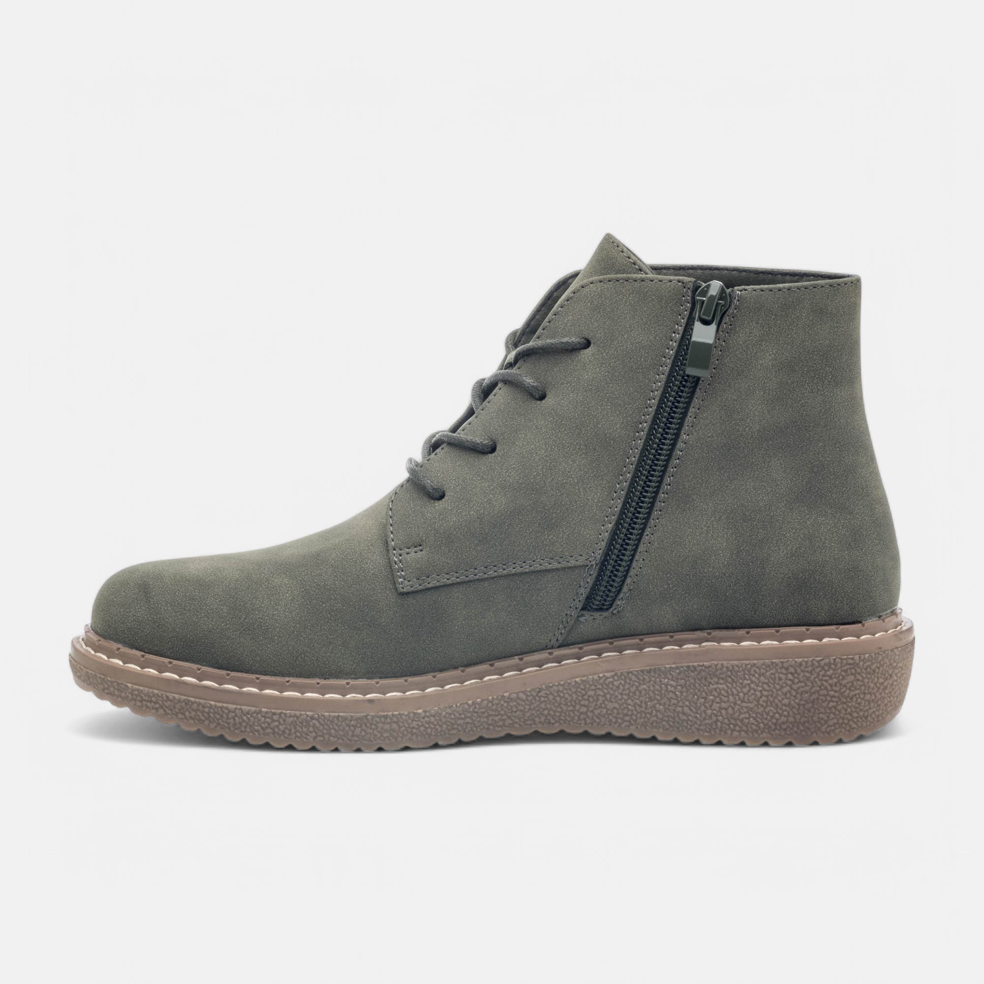 Bottines à lacets Femme kaki