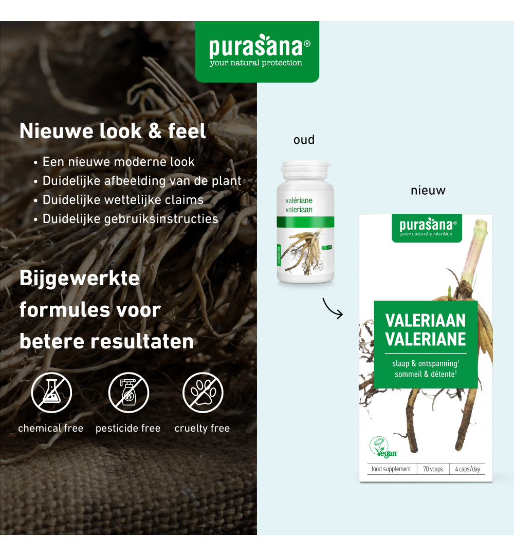 Purasana Valeriaan/Valeriane Vegan (70 capsules)