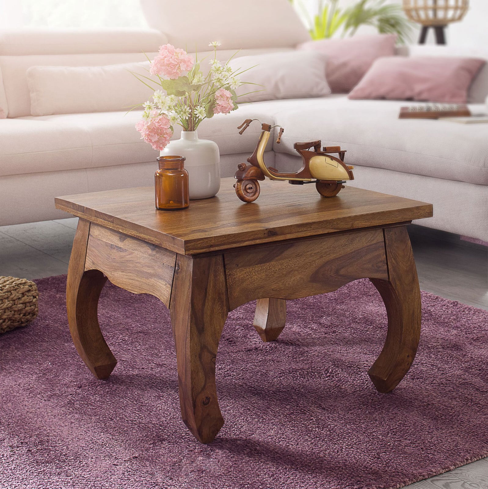 Couchtisch Kolonial 60x60 Massivholz