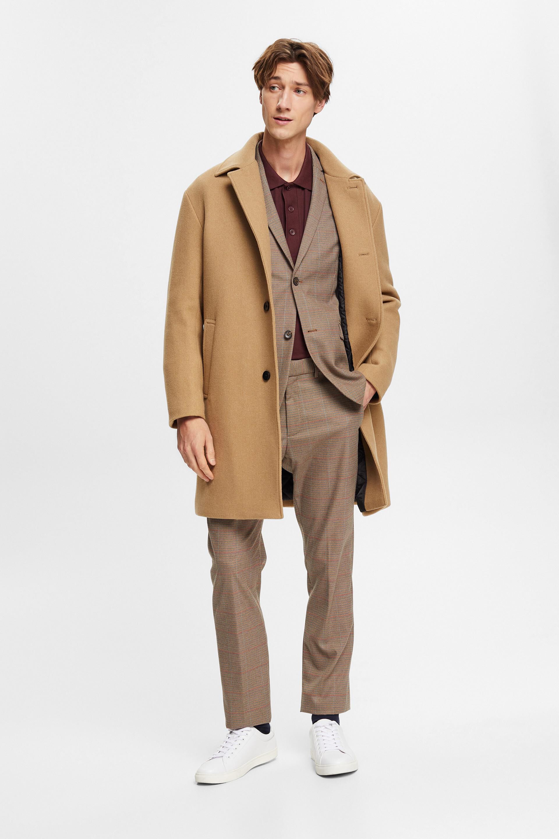 Blazer à carreaux au toucher effet laine