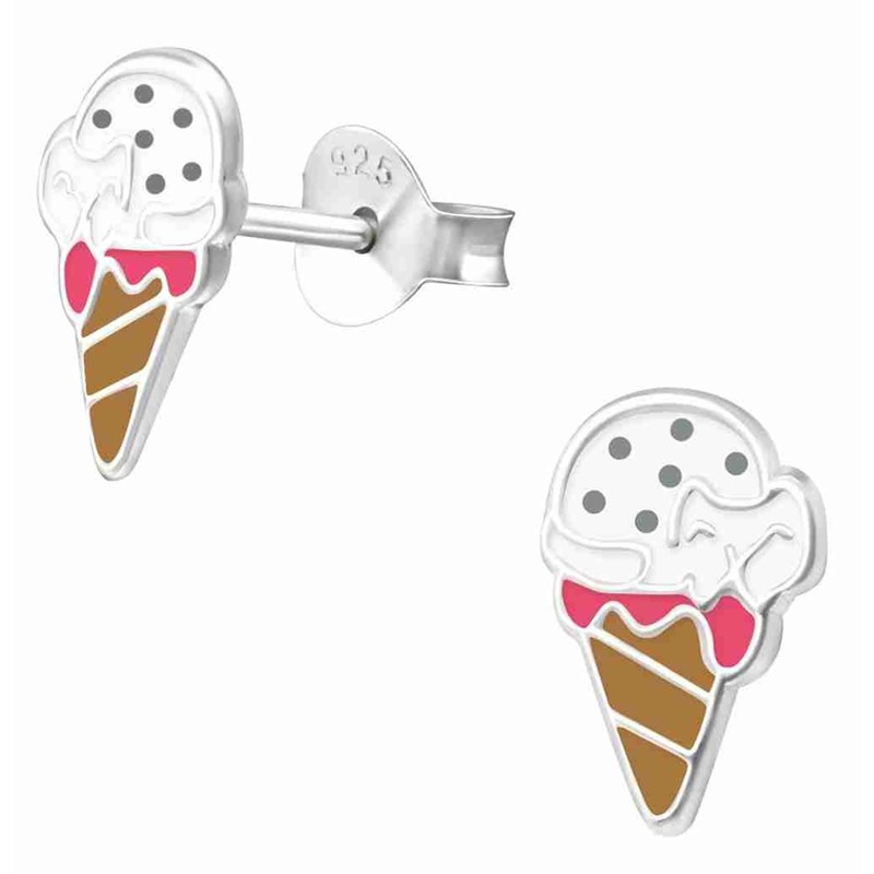 Boucle d'oreille glace en argent 925/1000