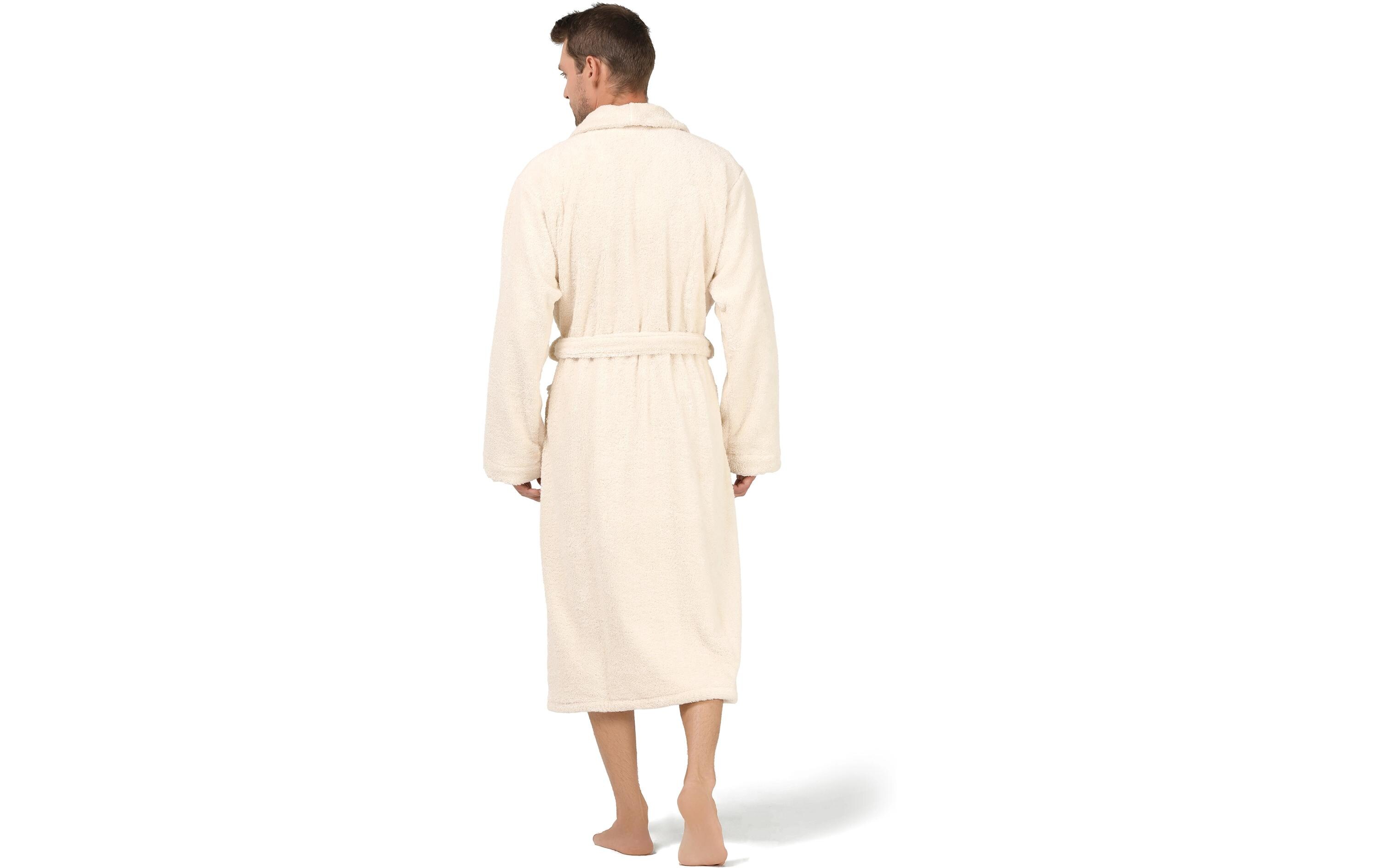 Bademantel Wellness XL, Nature<br>Schalkragenmantel