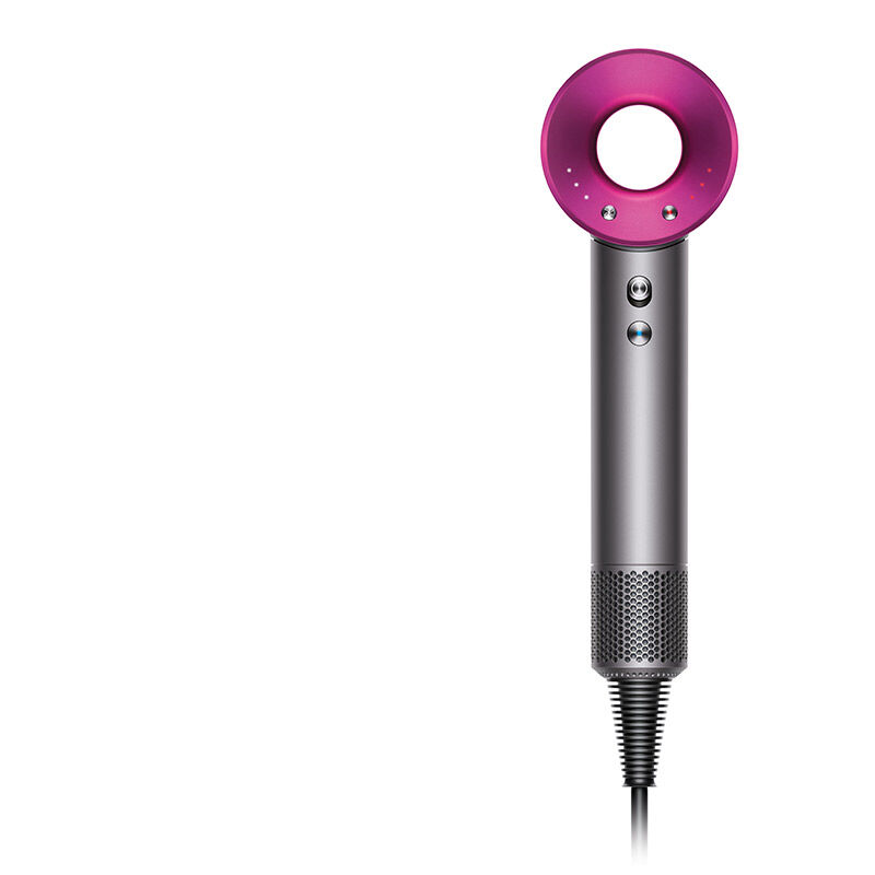Sèche-cheveux Supersonic avec 5 accessoires de coiffage gris / fuchsia