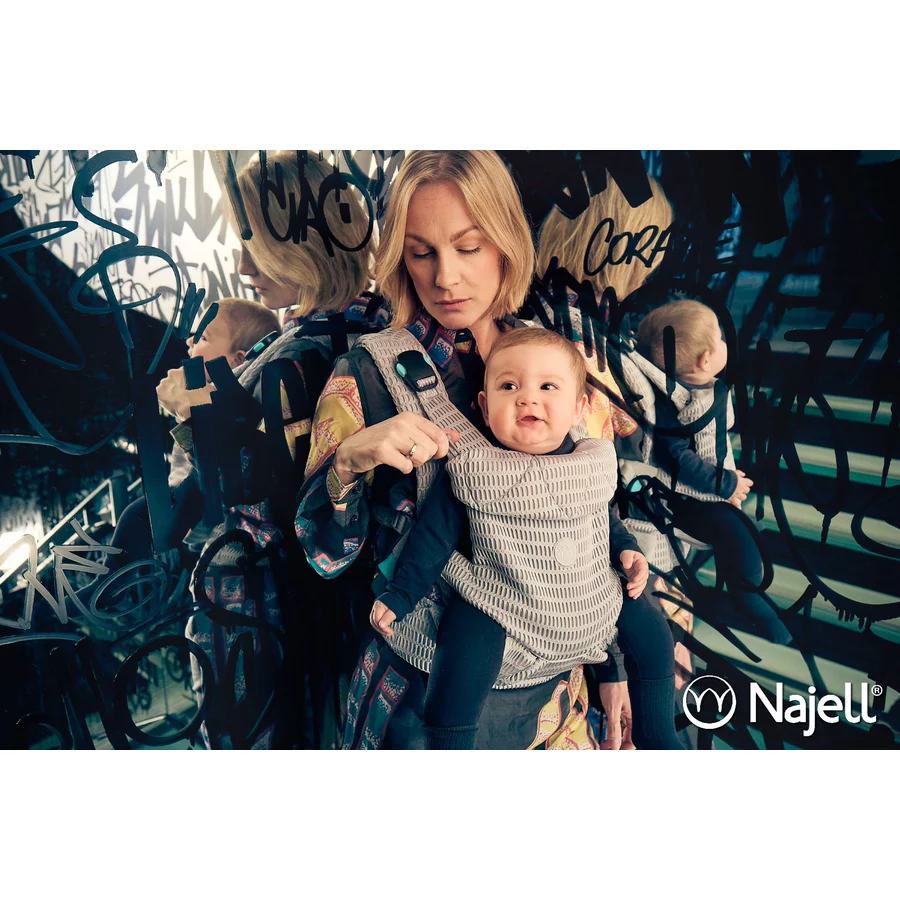 Najell Babytrage Rise Silver Grey