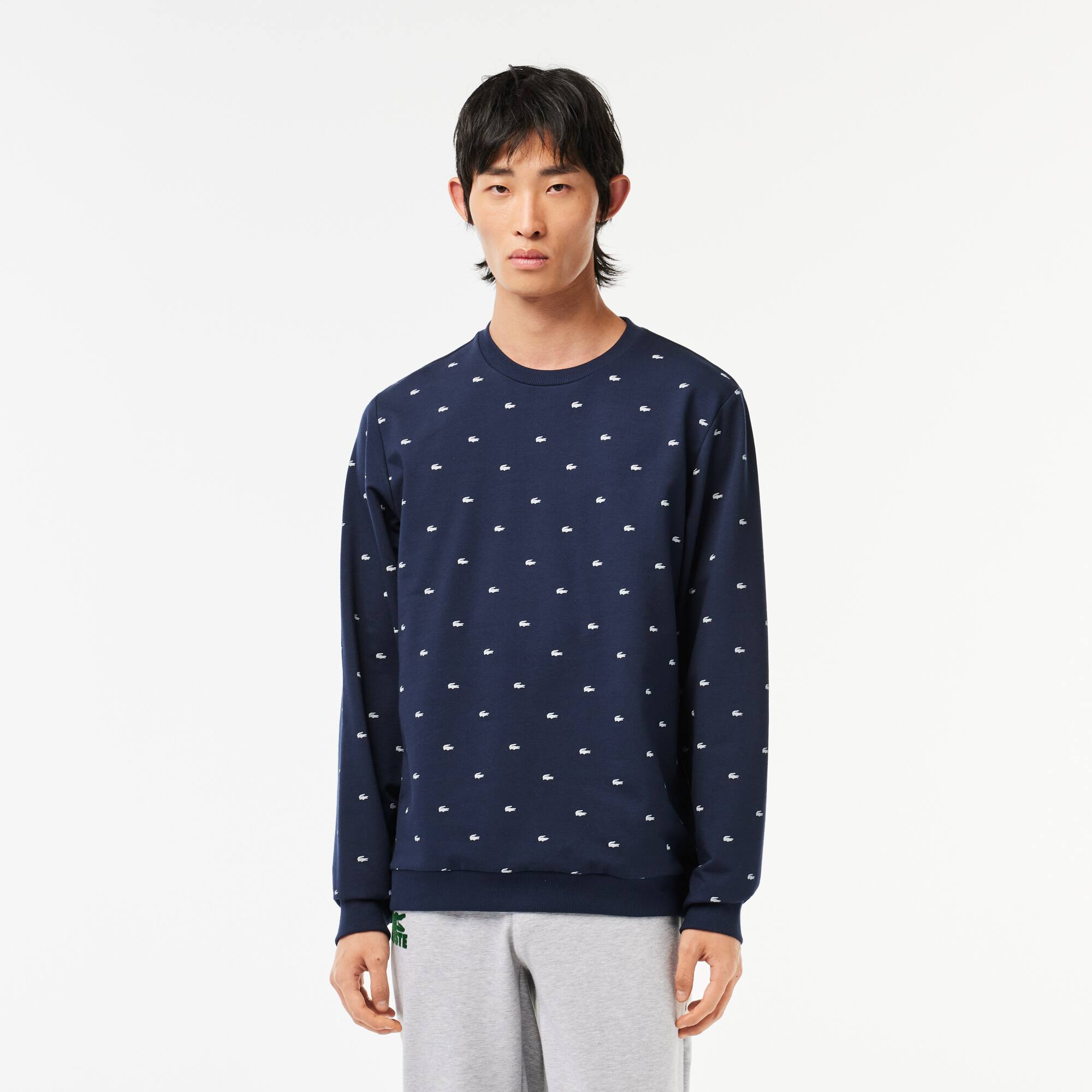 Sweatshirt d'intérieur avec imprimé contrasté Vêtements d’Intérieur - Bleu - Lacoste - Homme