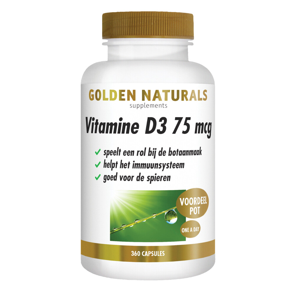 Golden Naturals Vitamine D3 75mcg360 softgels