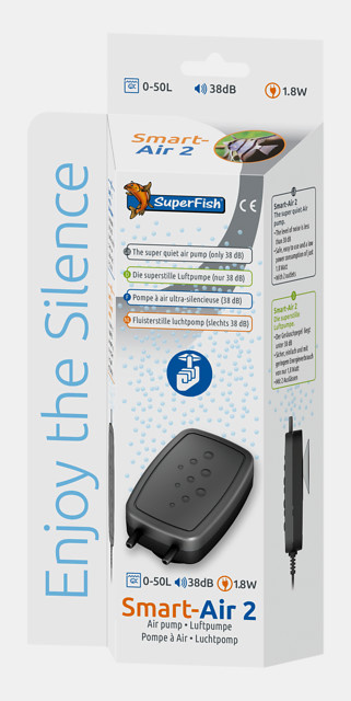 Superfish Smart air 2 | Stille luchtpomp voor aquaria