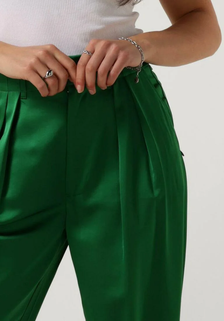 SCOTCH & SODA groene scotch & soda pantalon faye - high rise relaxed tapered leg
