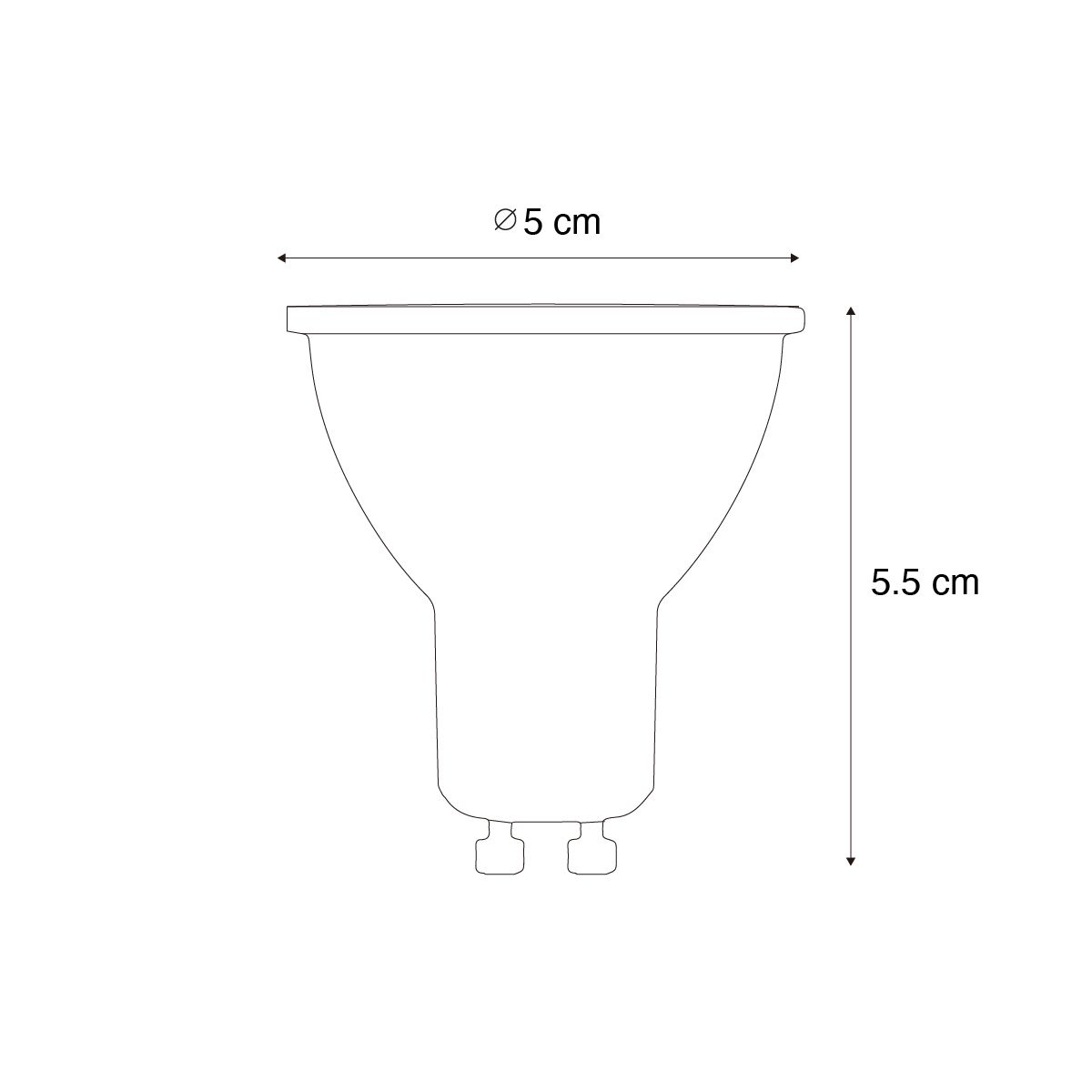 GU10 dimbare LED lamp 7W 430 lm 2700K