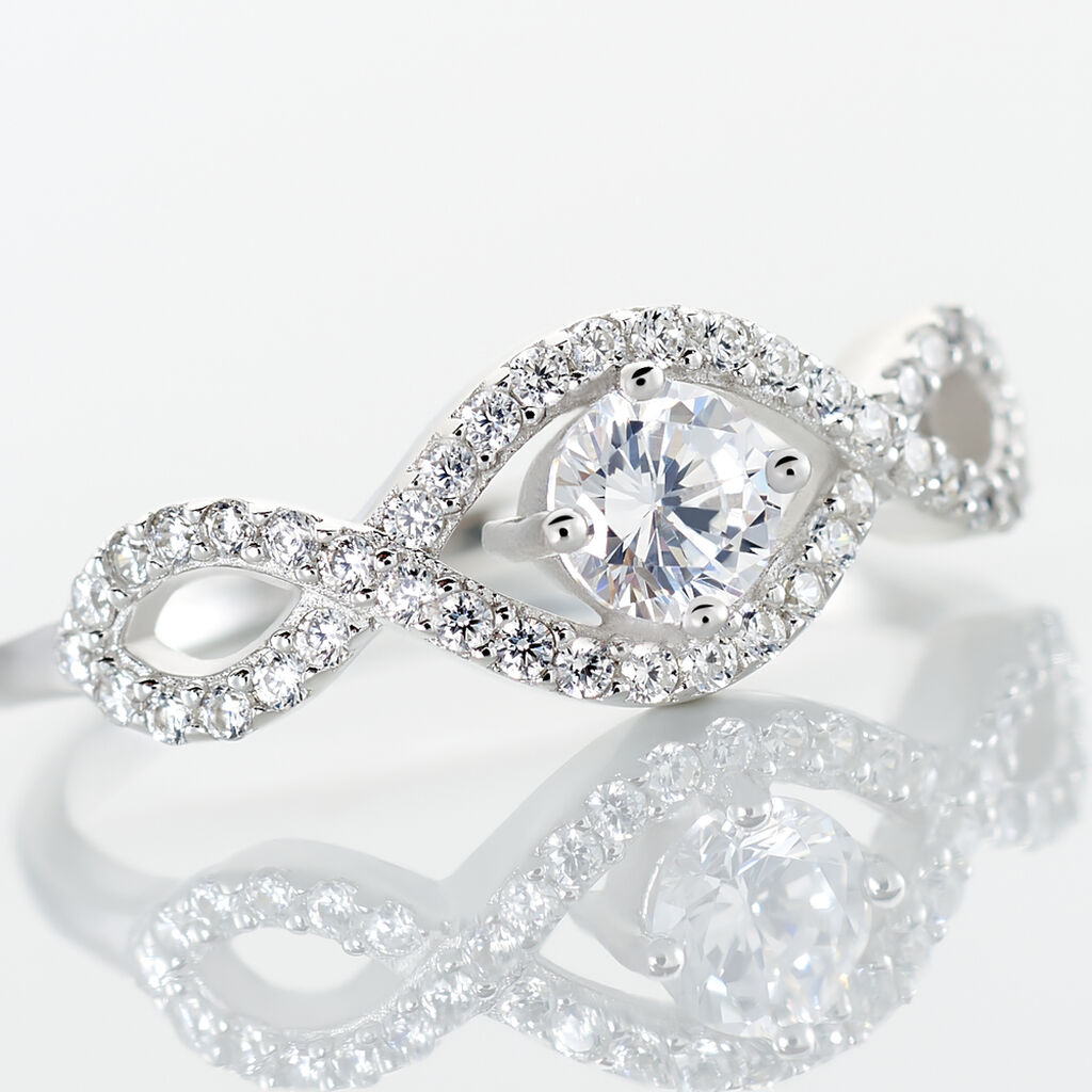 Bague Katerina Argent Blanc Oxyde De Zirconium