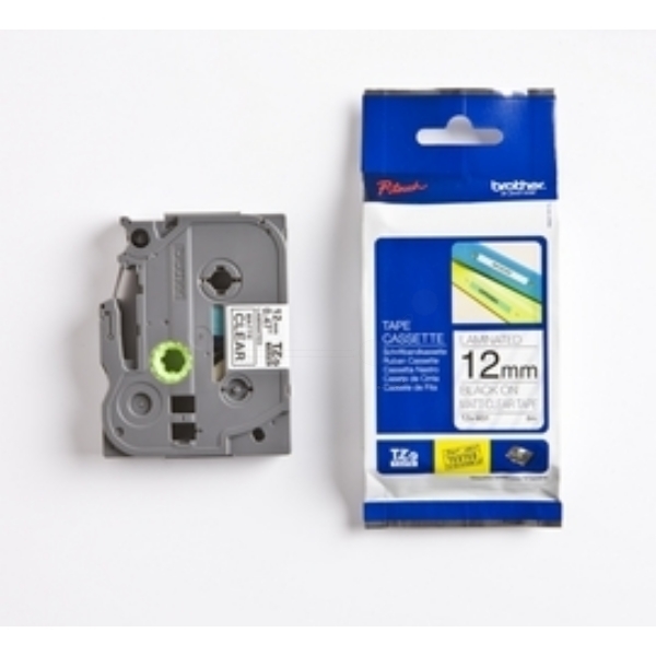 Brother P-Touch Band TZe-M31, 12 mm, schwarz auf transparent matt