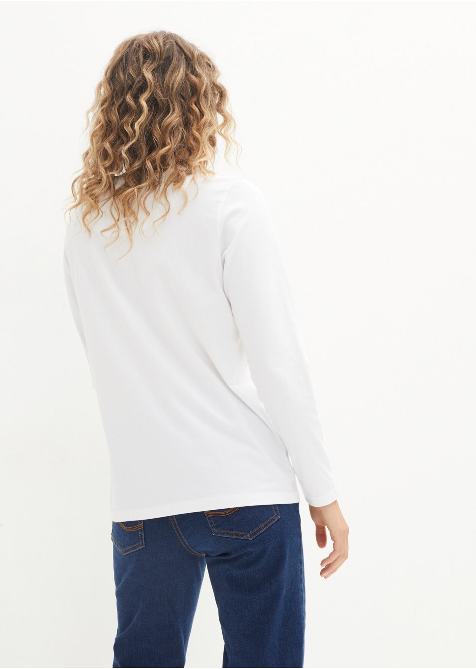 T-shirt manches longues avec col rond sans couture Essential