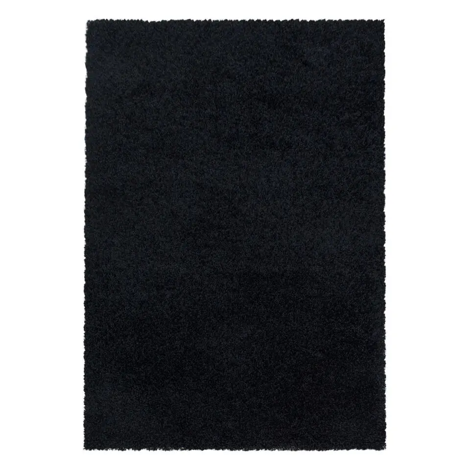 Monaco Soft Shaggy Hoogpolig Vloerkleed Black - 160x230 CM