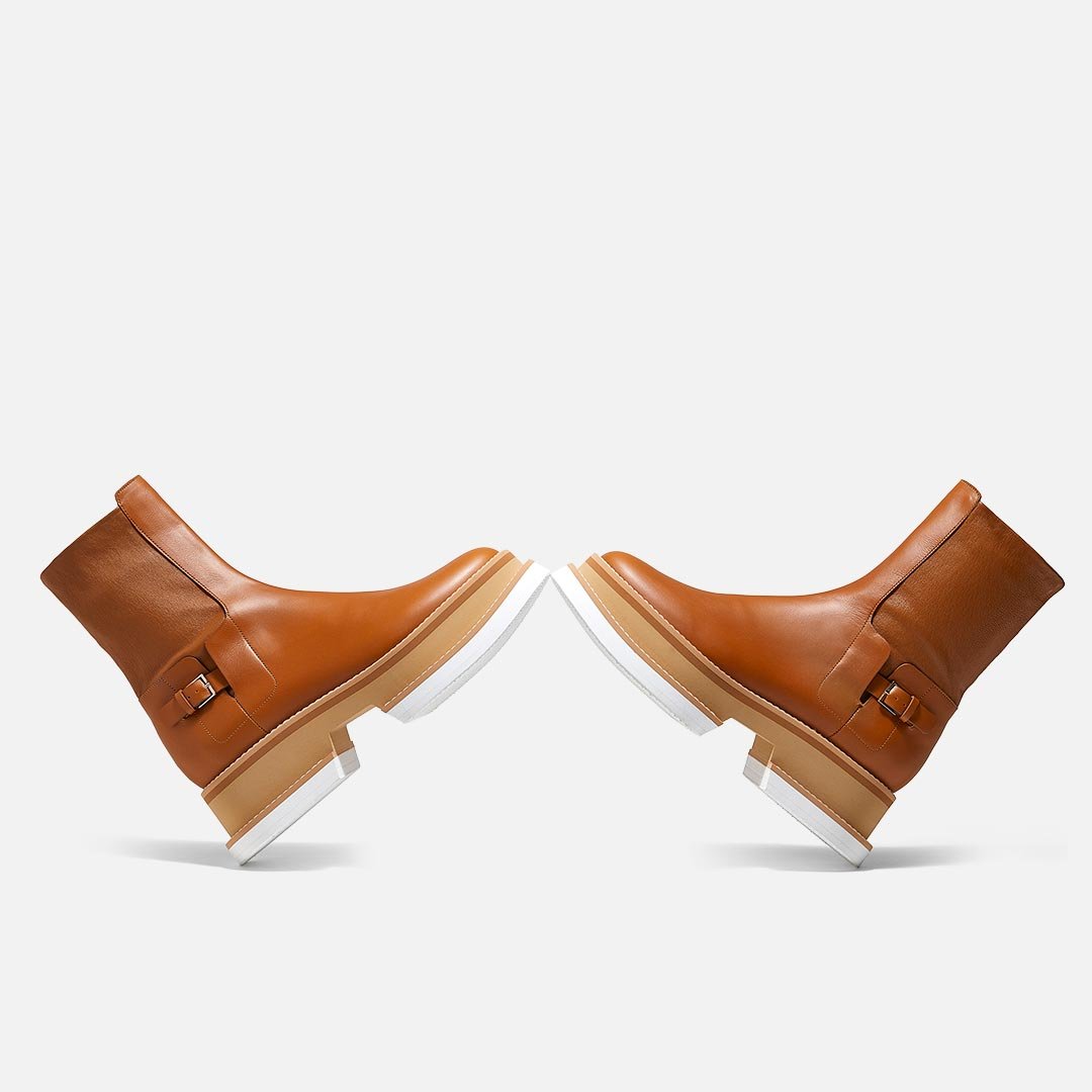 ANKLE BOOTS - BEY ankle boots, rust calfskin || OUTLET