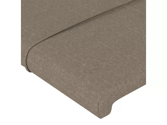 Tête de lit avec oreilles Taupe 147x16x118/128 cm Tissu