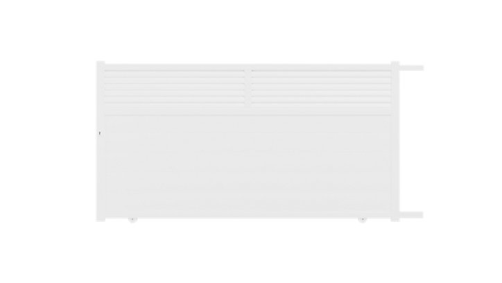 Portail coulissant aluminium Nazaré blanc - 310 x h.163,4 cm