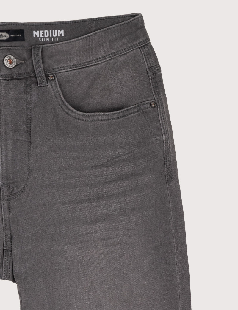 PETROL IND SHORT HOMME JOGG JEAN GRIS