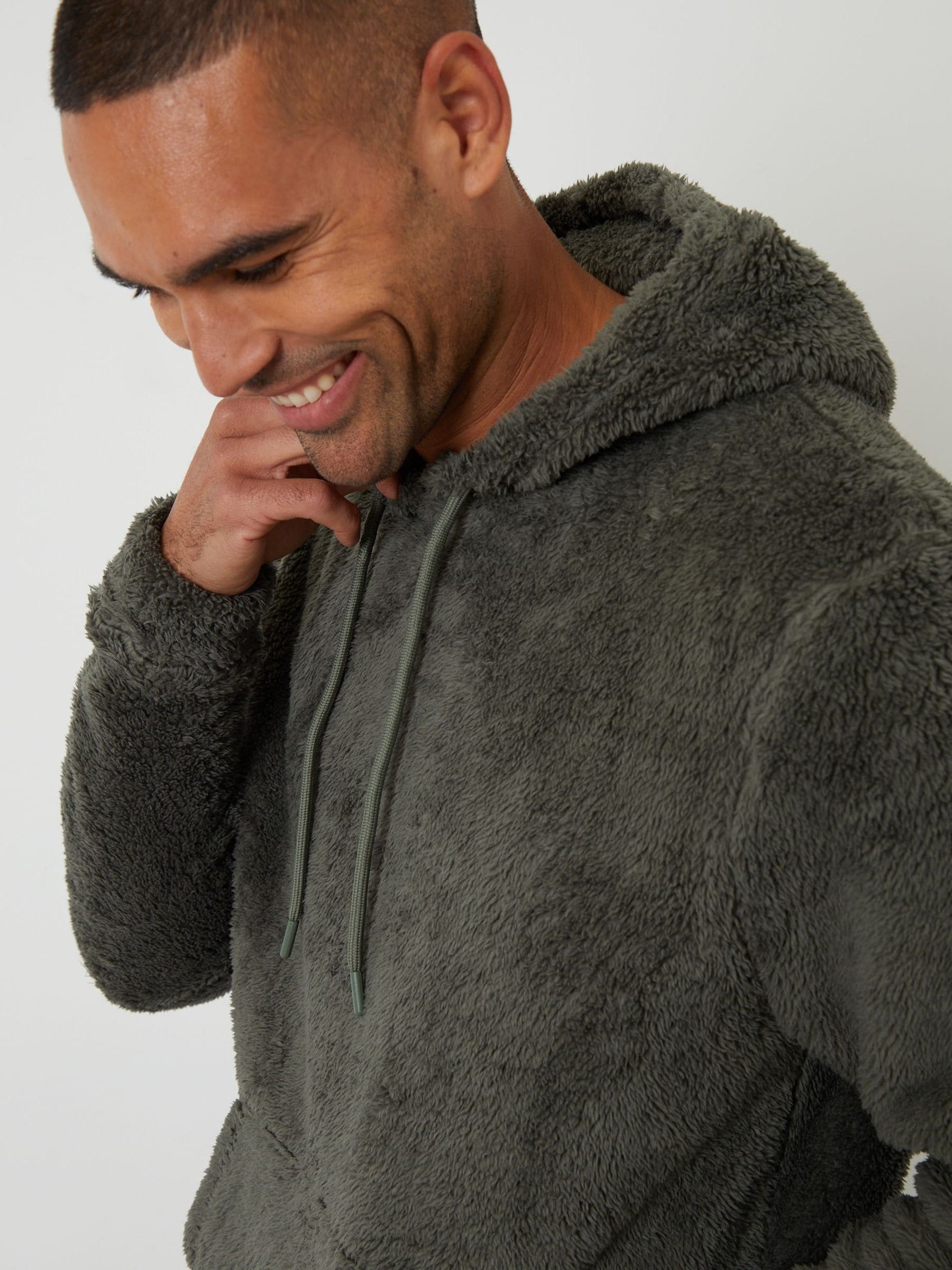 Groen - Threadbare loungekledingset met capuchon en borgstof