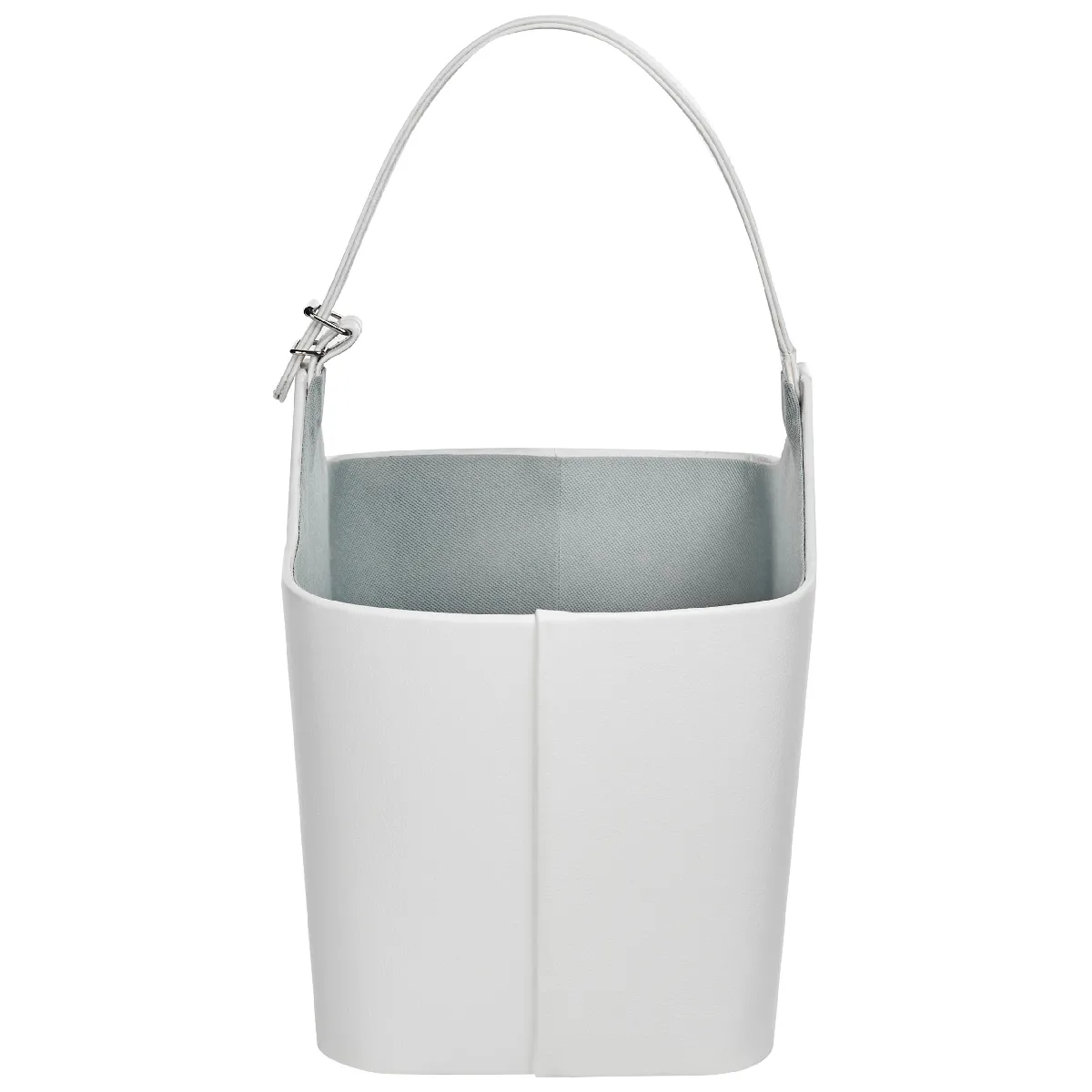 Beliani ELAM - Panier en cuir PU gris clair