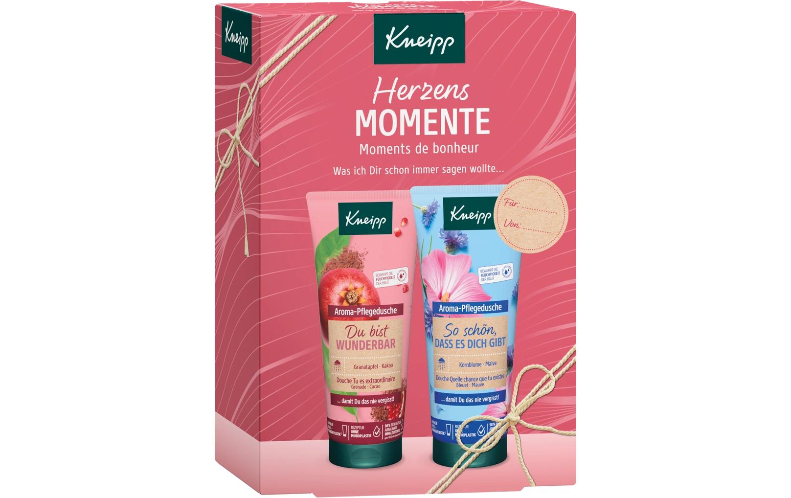 Geschenkset Herzensmomente 2 x 200 mlGeschenkbox mit hochwertigen Pflegeprodukten