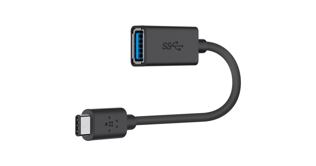 BelkinUSB 3.0 USB-C/USB-A Adapter  (Zwart)