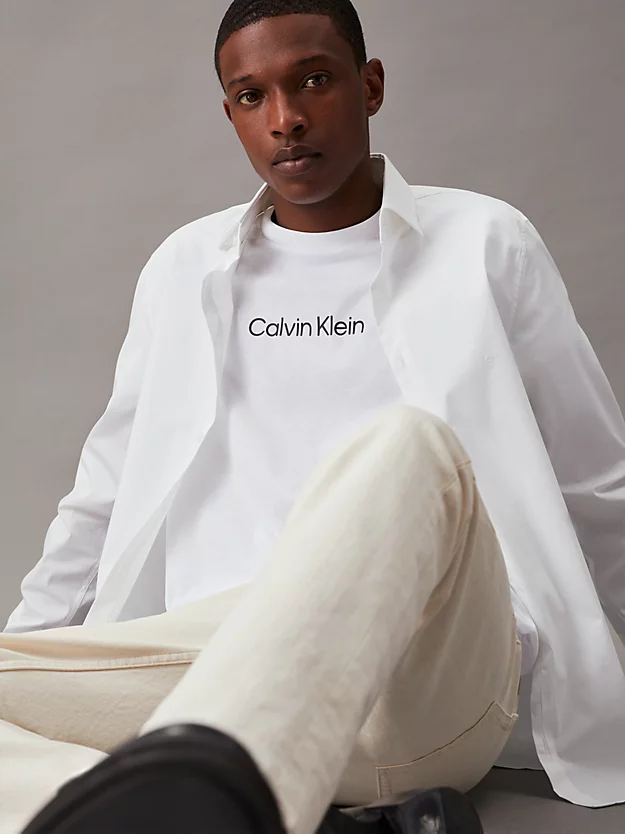 Camiseta de algodão com logotipo