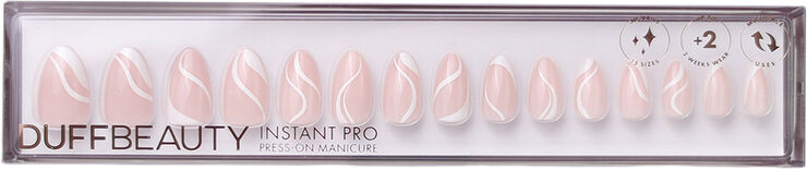 DUFFBEAUTY Milky Swirl - Instant Pro Press-on Manicure