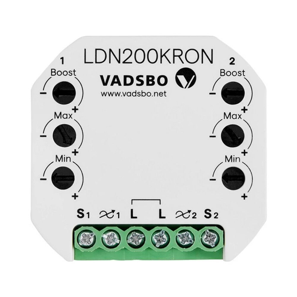 DOBBEL LED DIMMER VADSBO LDN200KRON 2 X 1-100VA