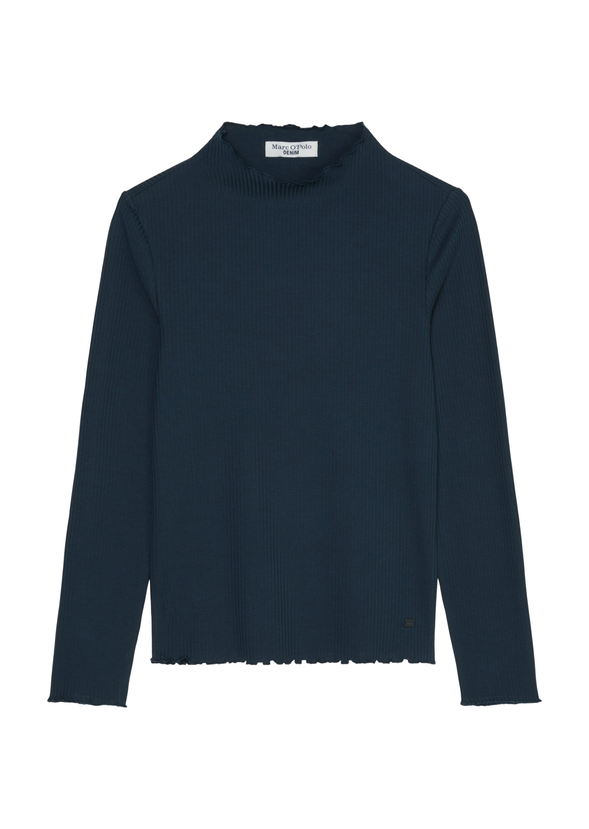 Longlseeve fittedaus geripptem Interlock-Jersey