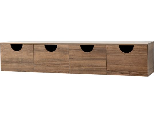 CONCEPT1 - Meuble TV Four seasons noyer v2 180 x 35 x h35 cm