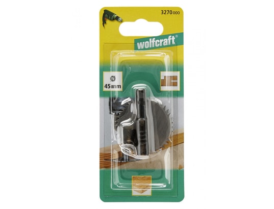 WOLFCRAFT - Coffret embouts de fraisage Fraise scie à fente diam.45 mm