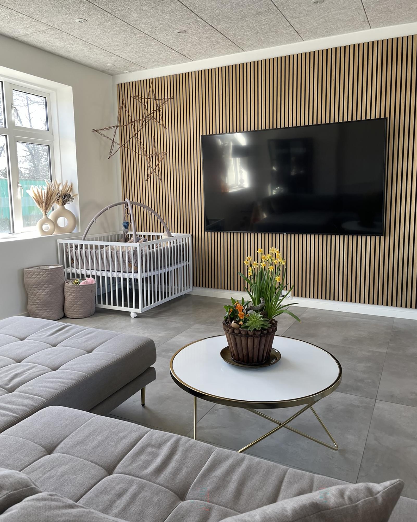 Salontafel MERIDIAN Veiligheidsglas Wit/goud