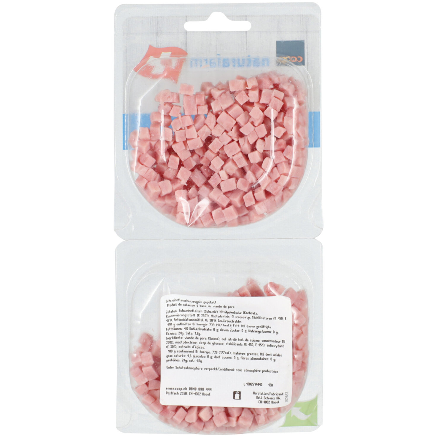 Naturafarm Schinkenwürfeli 2x75g ca. 150g