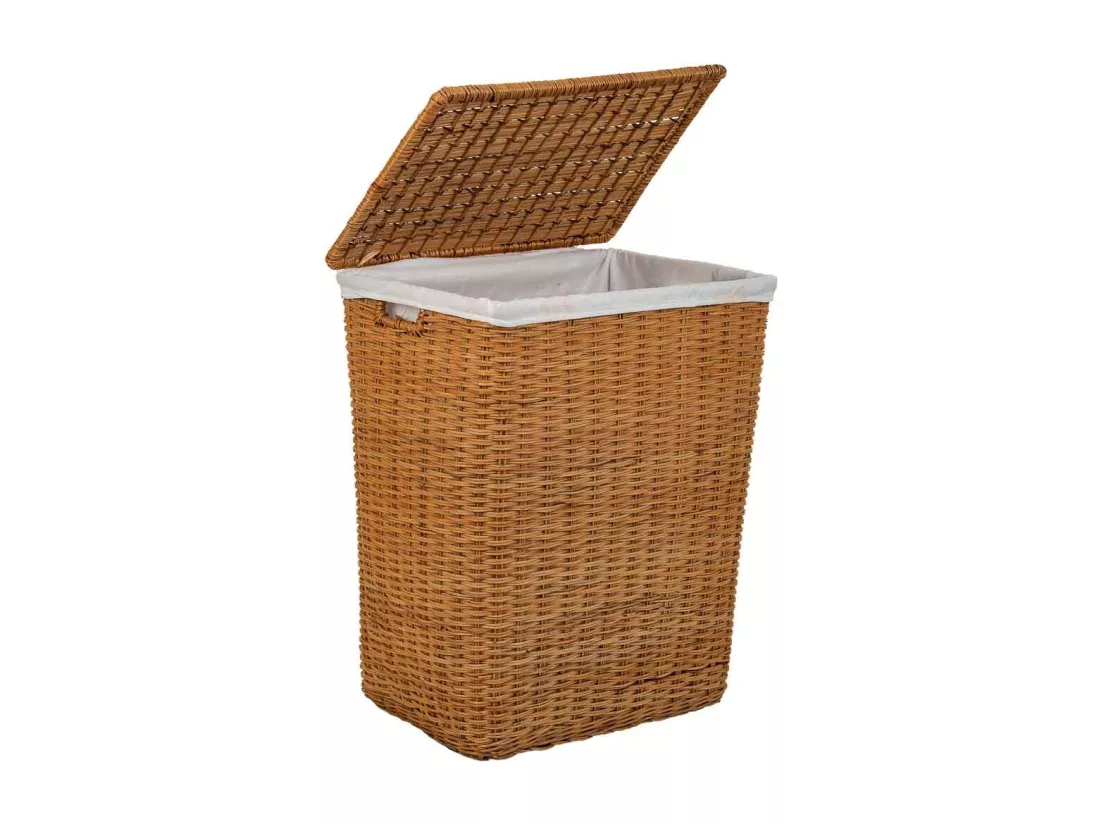 Ensemble de 2 paniers à linge en osier marron