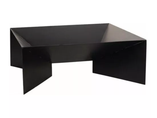 Brasero de jardin carré DINE en acier-70 cm-Acier noir sablé---Acier noir sablé