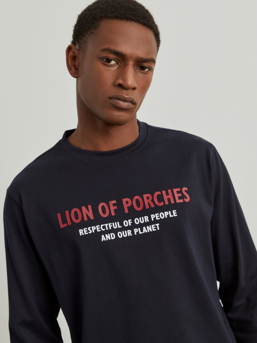 Sweater de algodão com estampado