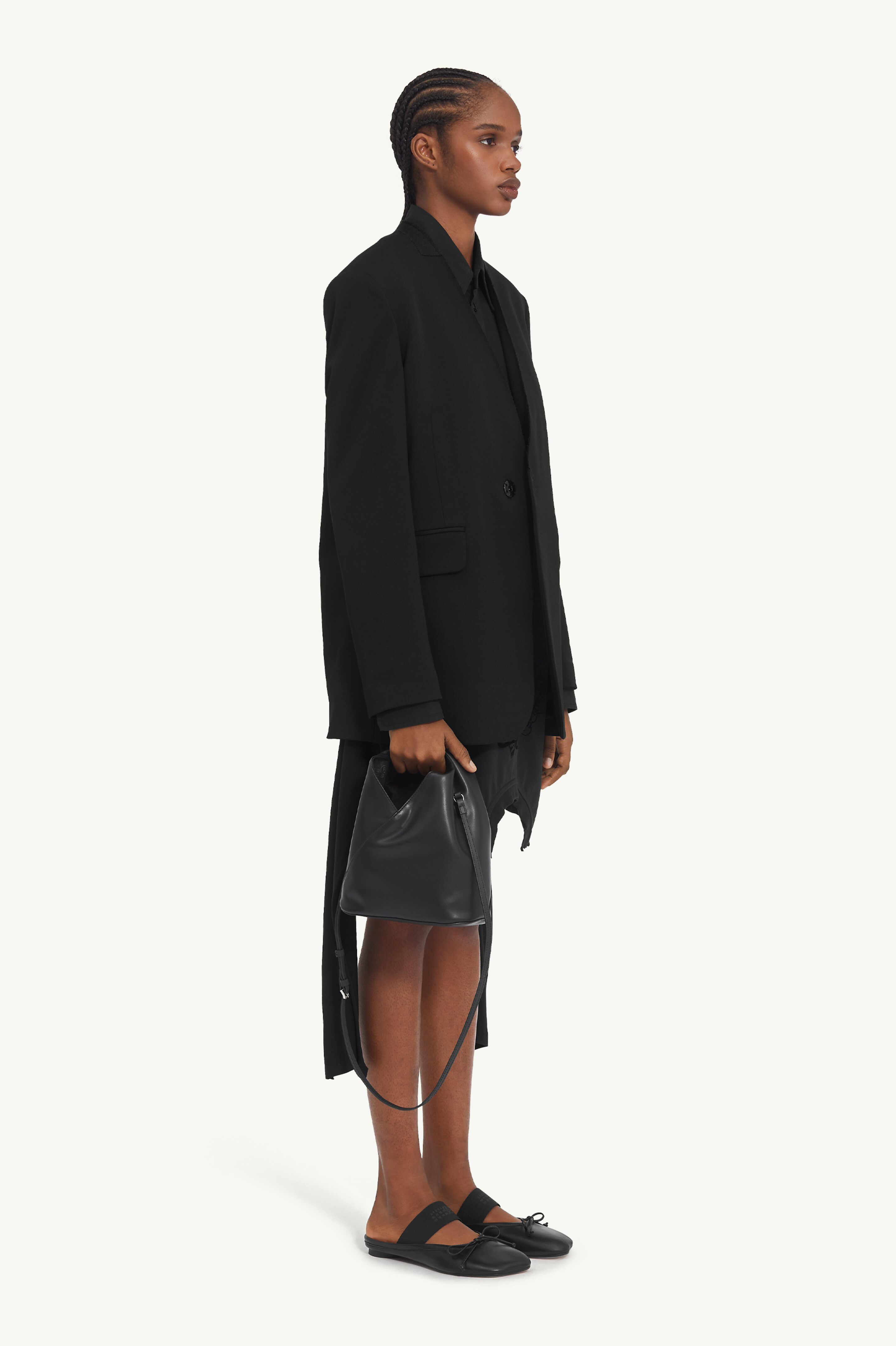 Veste de tailleur sans col en laine pour femme | MM6