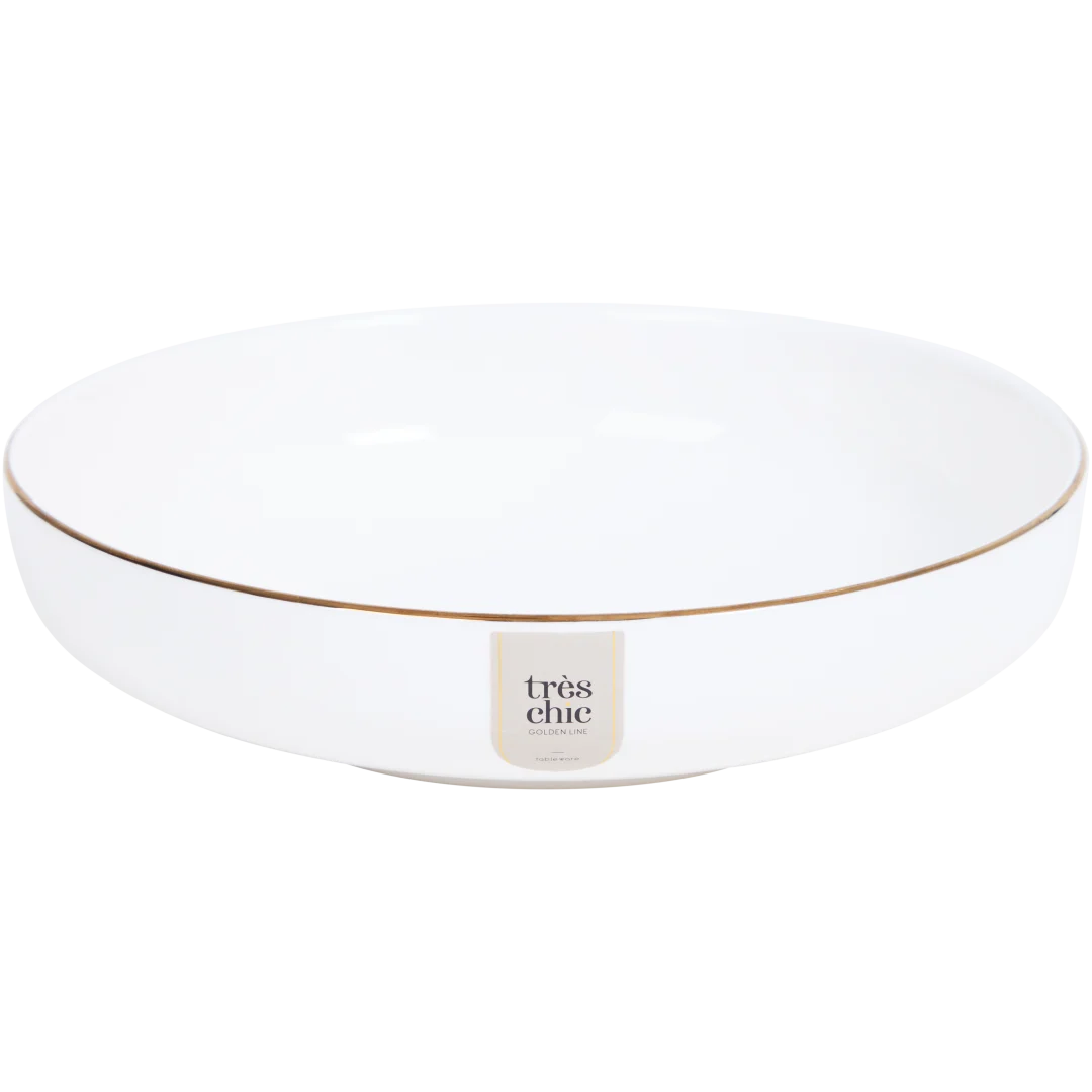 Très Chic diep bord Golden Line Ø 19,5 x 4,5 cm | diverse kleuren