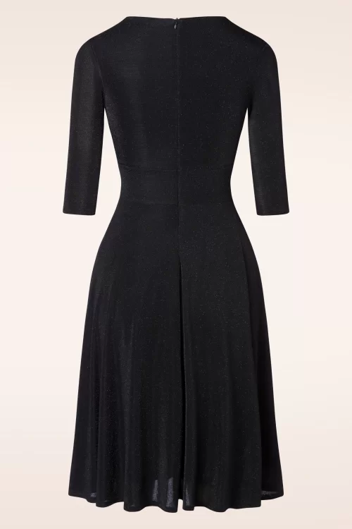 Vintage Chic for Topvintage Sofia swing jurk in zwart