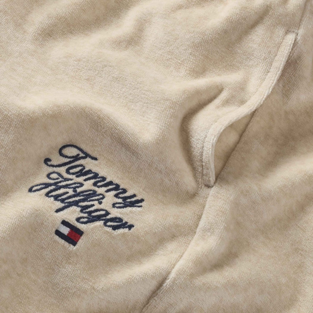 Køb Tommy Hilfiger Heathered Oat Script Velour Bukser