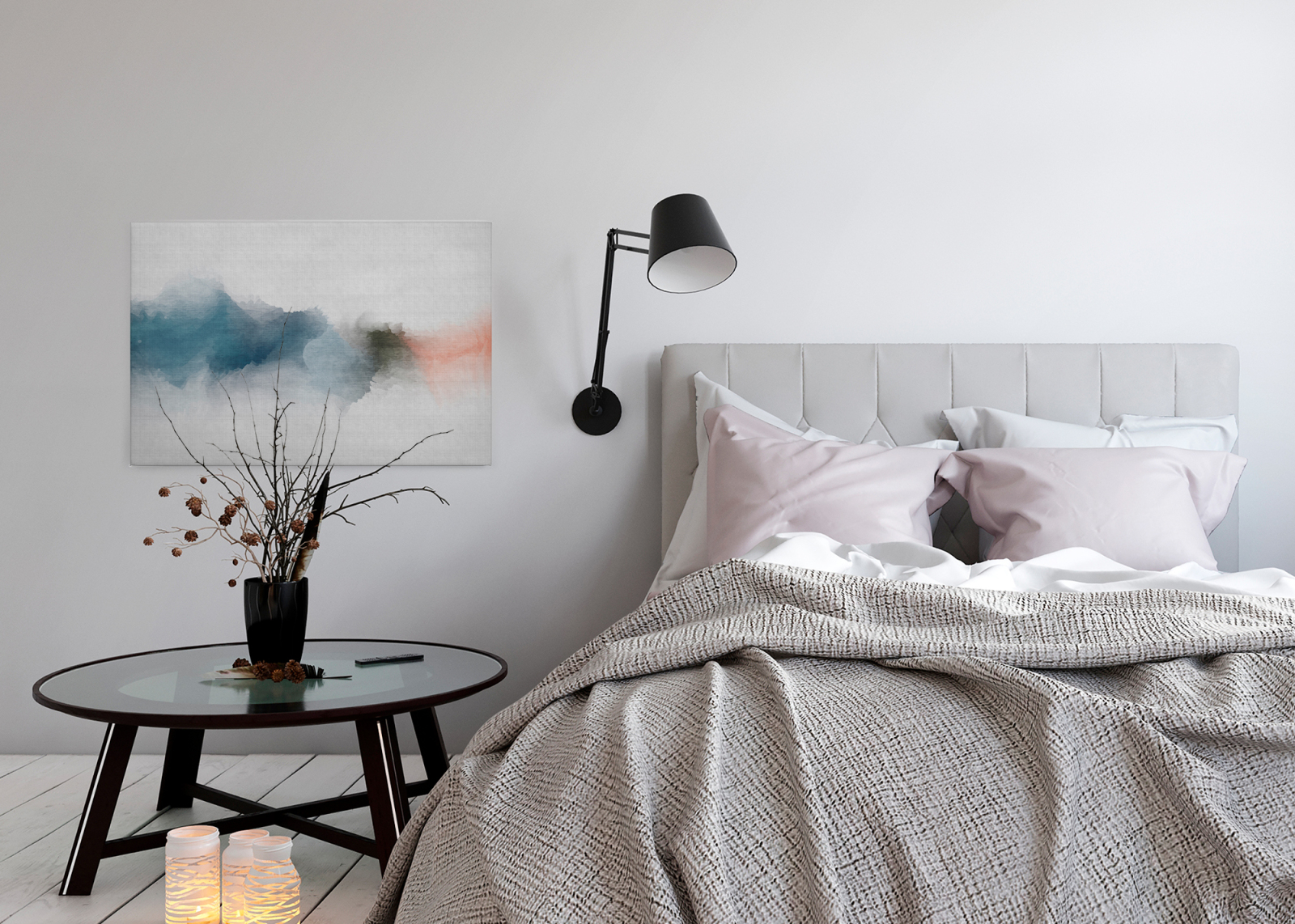 Leinwandbild DAYDREAM - blau-grau - 90x60 cm