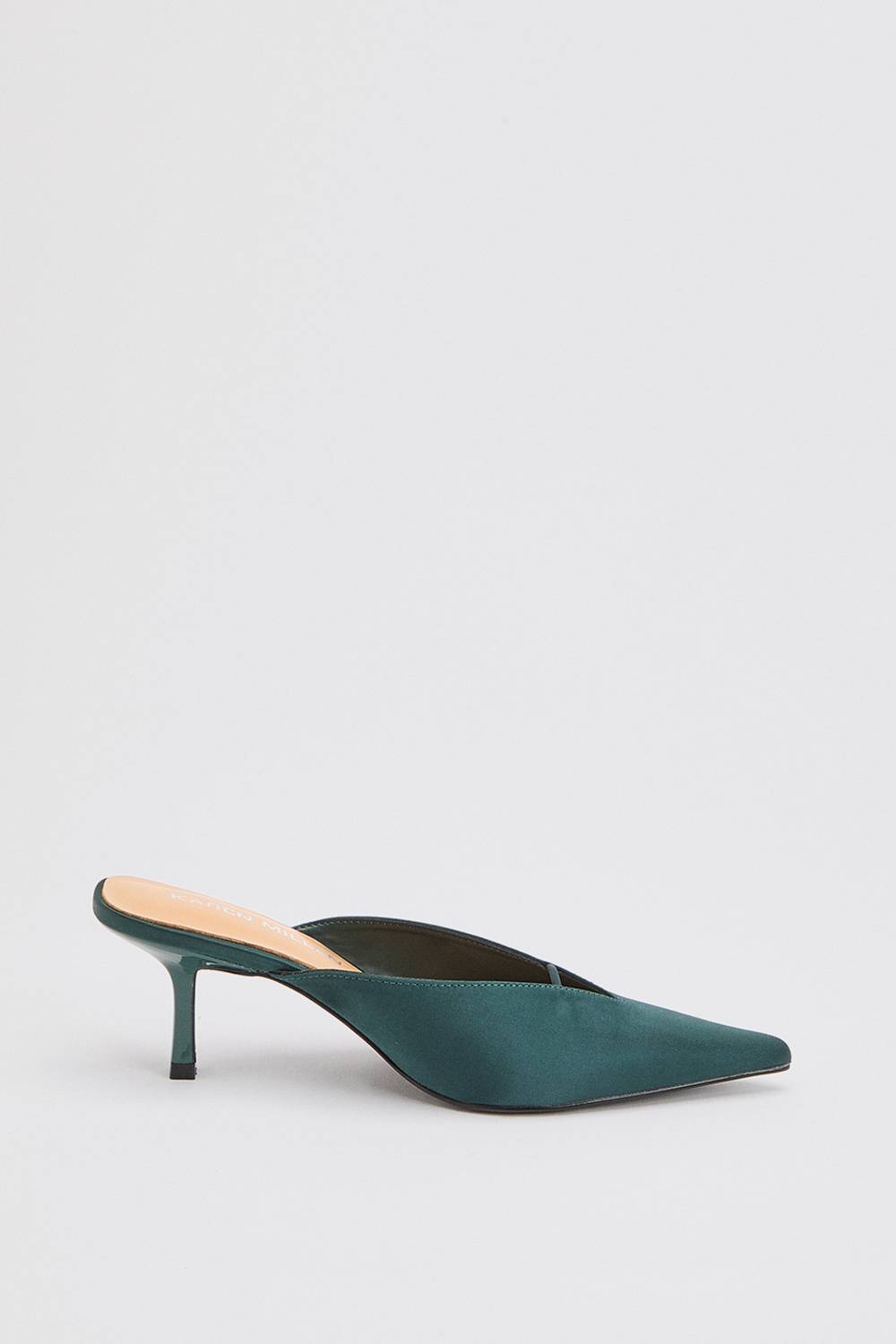 KarenMillen Mules À Talon En Satin Bout Fermé