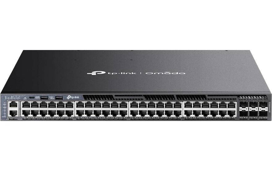 PoE+ Switch L3 48 x 1G + 6 x 10G SG6654XHP 54 Port<br>Omada 48-Port Gigabit Stackable L3 Managed PoE+ Switch mit 6 10G-Slols